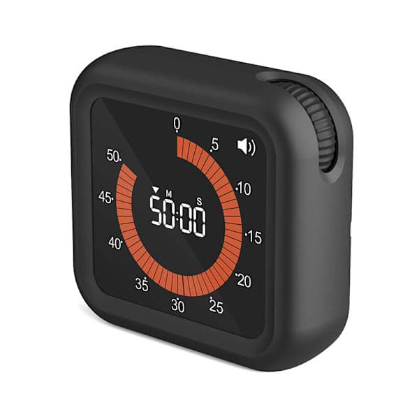 Visuell Timer - Uppladdningsbar Timer med Magnet & Stativ, Justerbar Volym
