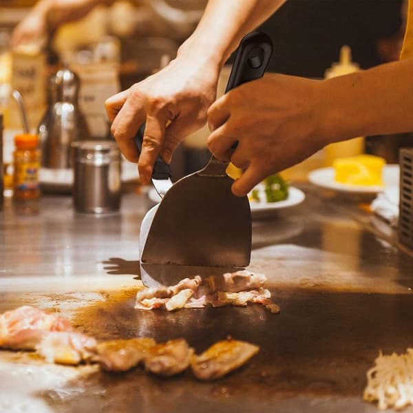 Grillspadar, Spatelset i Rostfritt Stål, Tillbehörsset för Professionell BBQ-Häll för Teppanyaki