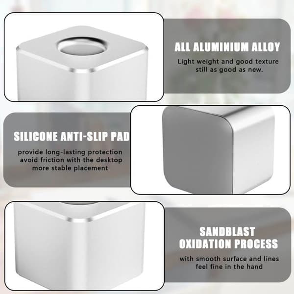 2 enkle penneholdere i aluminium - kontor