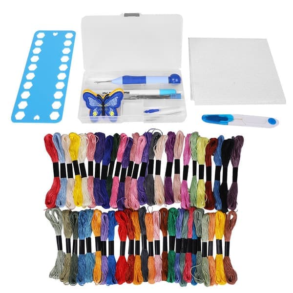 Broderisett Poking Korssting Punch Needles Patch Threader DIY Håndverksverktøy