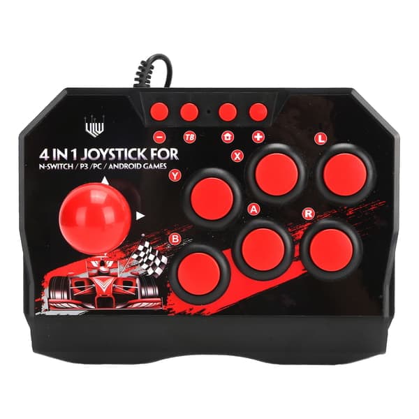 Arcade Fight Stick Trådbunden Arkadjoystick Arkadspeltillbehör för Switch/PC/PS3