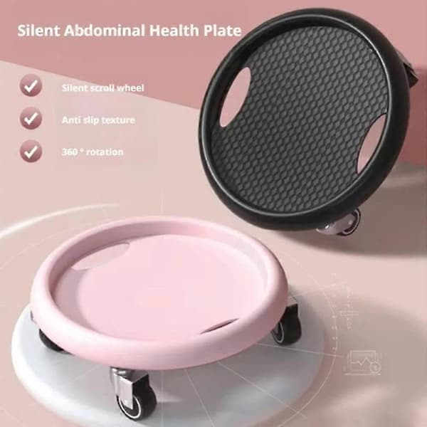 Ab Rullehjul, Multifunksjonelt Abdominalt Hjulbrett for Kvinner m/ Matte Pink