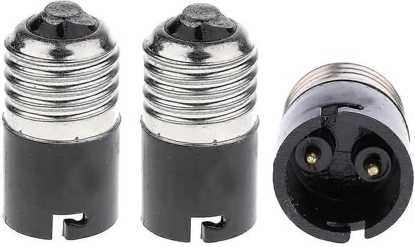 Fineled E27 - B22 lampun sovitin - muunnin, E27 Edison - B22 bajonettikannan muunnin (3 kpl)