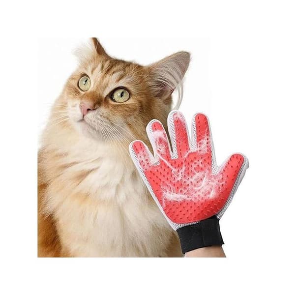 Sæt med 2 plejehandsker til kæledyr, blød børste, massage og hårfjerning til langt/kort hår, kat, hund, kanin
