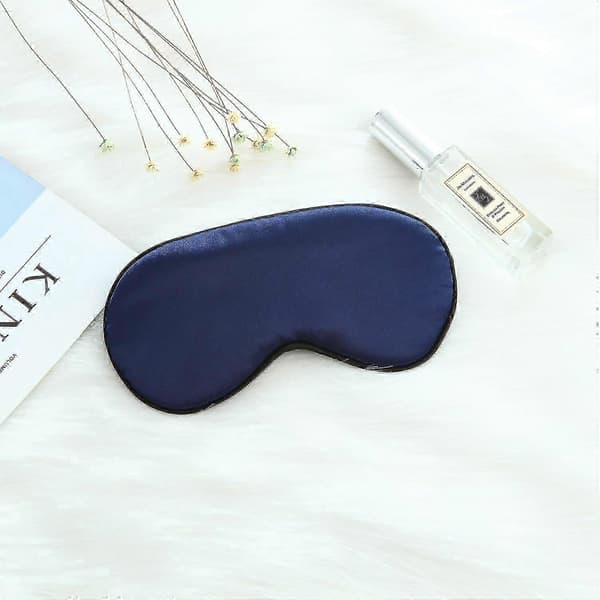 Sovmask, justerbar sovmask i siden för tupplurar, resor, flygplan (2-pack svart)