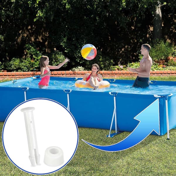 12 stk. plastikstifter, Intex pool reservedele, plastikstift til pool, til de fleste rammepools - rektangulære/runde pools (6 cm)