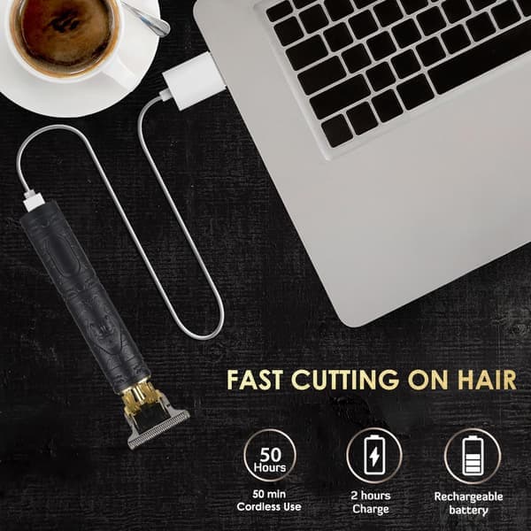Hårklipper til mænd, professionel hårtrimmer, trådløs Zero Gapped T-Blade Trimmer, genopladelig skægtrimmer, mænds G