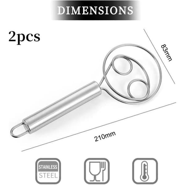 Piskeris - Rustfrit Stål - 2 stk - Høj Kvalitet - Rustfrit - Ergonomisk