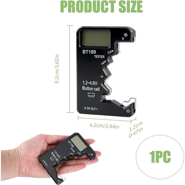Mini Digital Batteritestare, Universal ABS Batteritestare