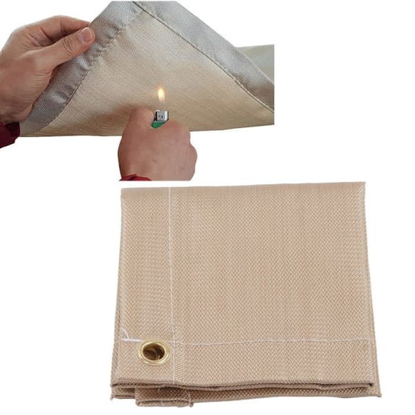 Brandsäker glasfibermatta - Högtemperaturbeständig - Camping/Grill/Picknick