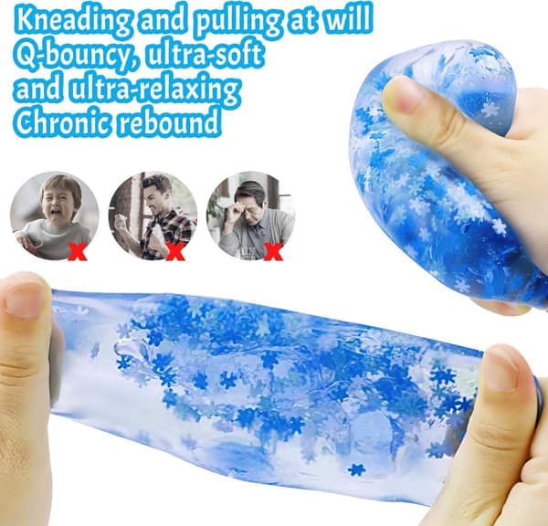 Fidgetleksak Nice Cube 1-pack, Squishy Ice Cube Stressboll Mjuk Klämleksak, Anti-Stress Sensorisk Leksak, Present för Barn & Vuxna, Stresslindring 2st 2pcs