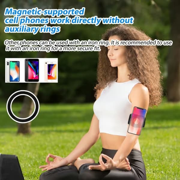 Magnetisk løbe-telefonholder til iPhone 12-16 Pro Max Plus Mini | 360° roterbart armbånd til mobiltelefon, håndledstelefonholder med stærk tilpasningsevne