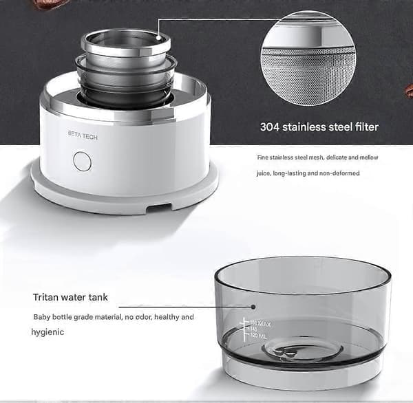 Bärbar droppkaffebryggare Mini droppkaffebryggare Kaffemaskin Dubbelfilter