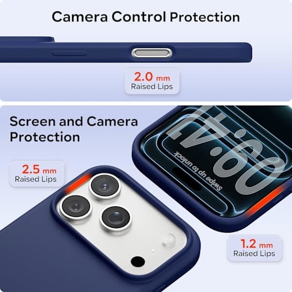 Flytende silikondeksel til iPhone 16 Pro, støtsikkert mykt telefondeksel, full beskyttelse, hvit iPhone 16 Pro white iPhone 16 Pro