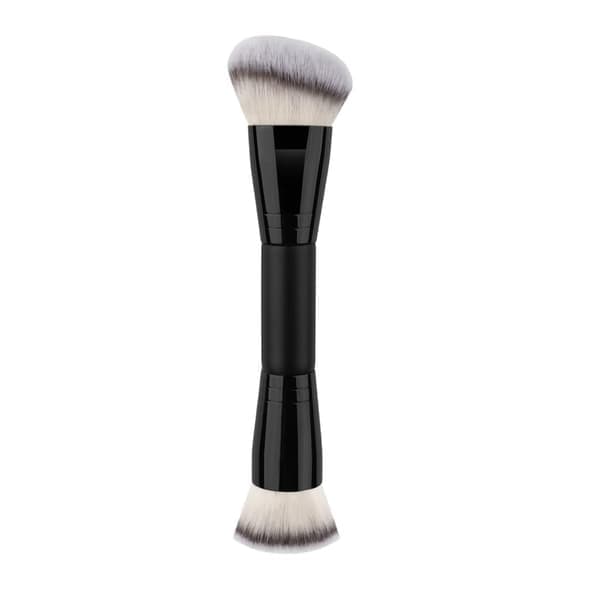 Dobbeltsidet makeupbørste til konturering, blending, bronzing, flydende, creme, pudder