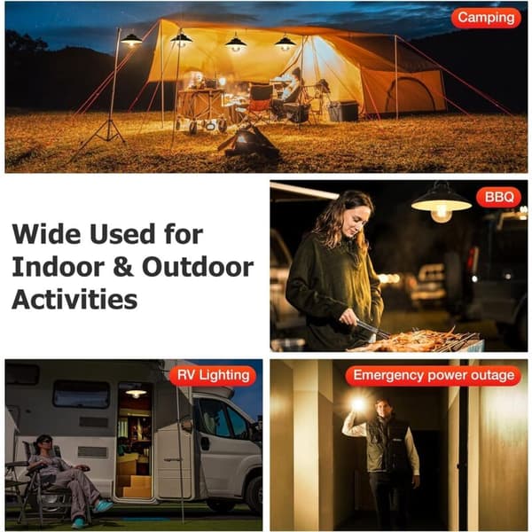Retro Campinglanterne – Genopladelig med 2 tilstande, IPX4, 2600mAh