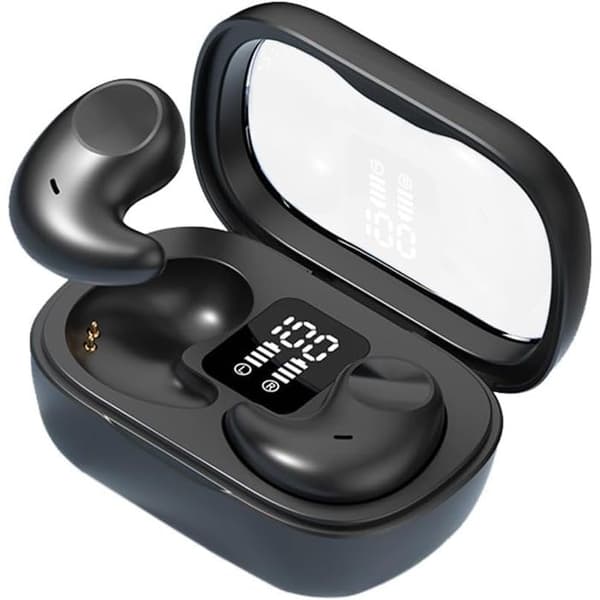 Trådløse ørepropper for støyreduksjon under søvn, Bluetooth 5.4, passer perfekt (svart)