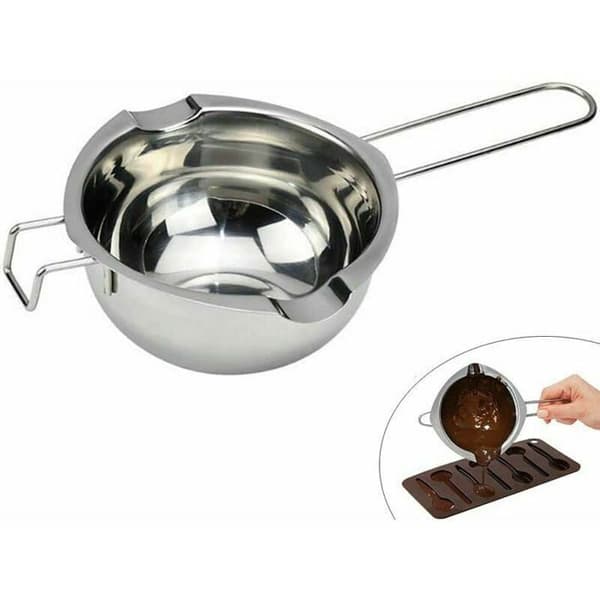 Smeltedigel til smør, chokolade, slik, ost, karamel. Højkvalitets smeltedigel/vandbadskål i rustfrit stål.