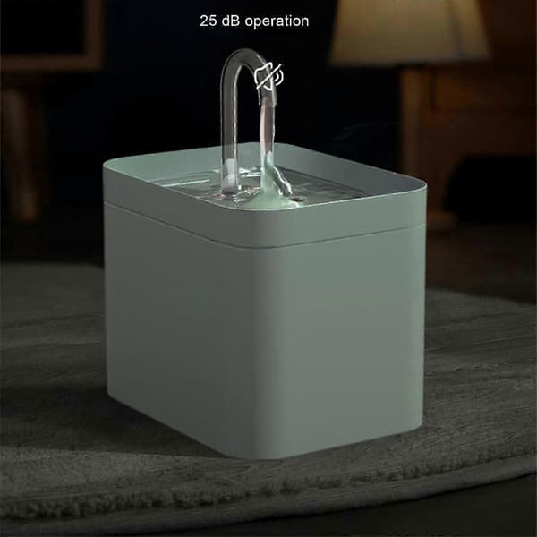 Justerbar kattvattenfontän, miljövänlig & tyst, 1,5L kapacitet, USB-driven