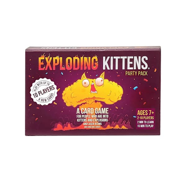 Exploding Kittens Party Pack - Korttipelit aikuisille, teini-ikäisille ja lapsille - Hauskoja perhepelejä - Venäläinen ruletti -korttipeli