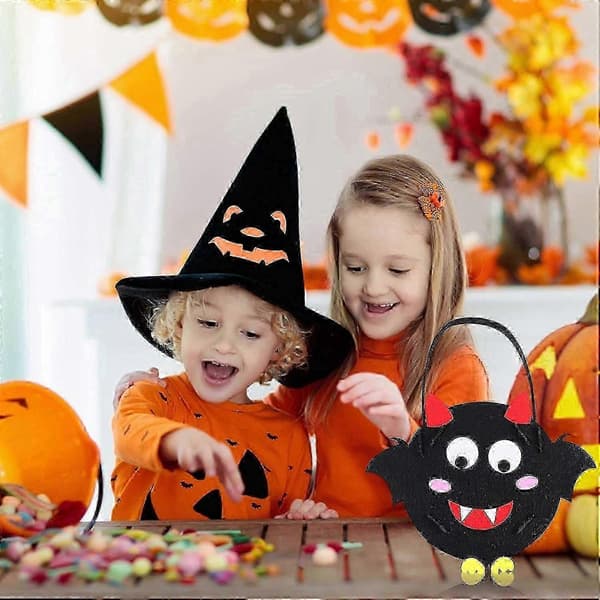 DIY Halloween-godteribøtte med tegneseriedesign for barnas knask eller knep-moro