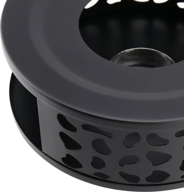 Telysholder – Tekannevarmer – Varmer – Rustfritt stål – Svart – 15 cm