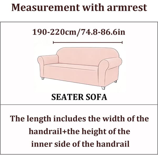Jacquard Stretchöverdrag, Elastiskt Skyddsöverdrag, Husdjurssäkert, Alla Årstider, Halkfritt, Modernt Sofföverkast (Beige, 3-sits/190-220cm)
