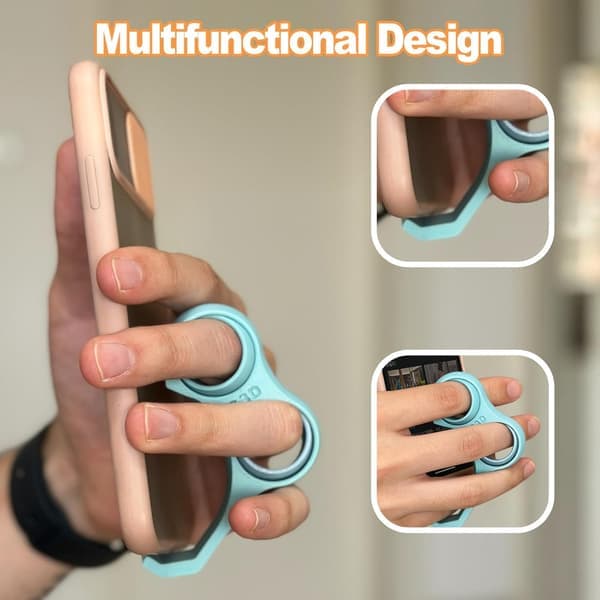 Ergonomisk fingergrep – Telefonholder for lille-/ringfinger, stresslindrende multifunksjonelt design