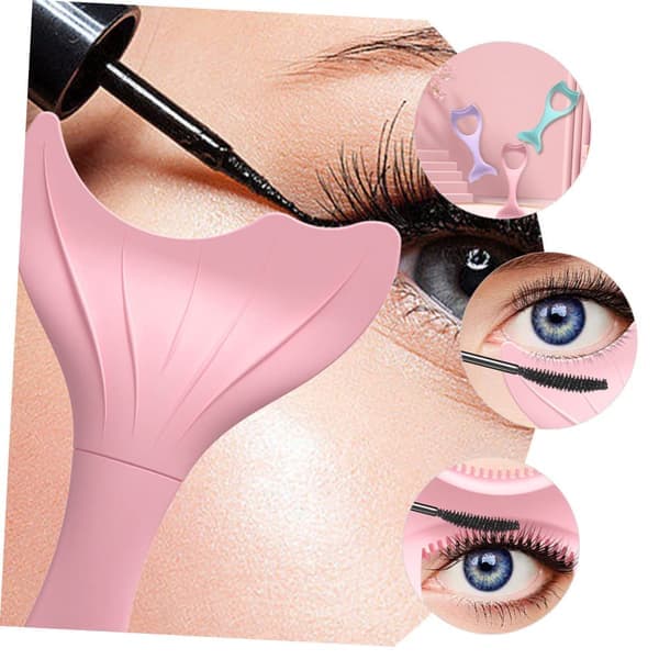 Eyelinerverktyg i silikon – 2-pack multifunktionell stencil för mascara och ögonskugga – Kompakt hållbar
