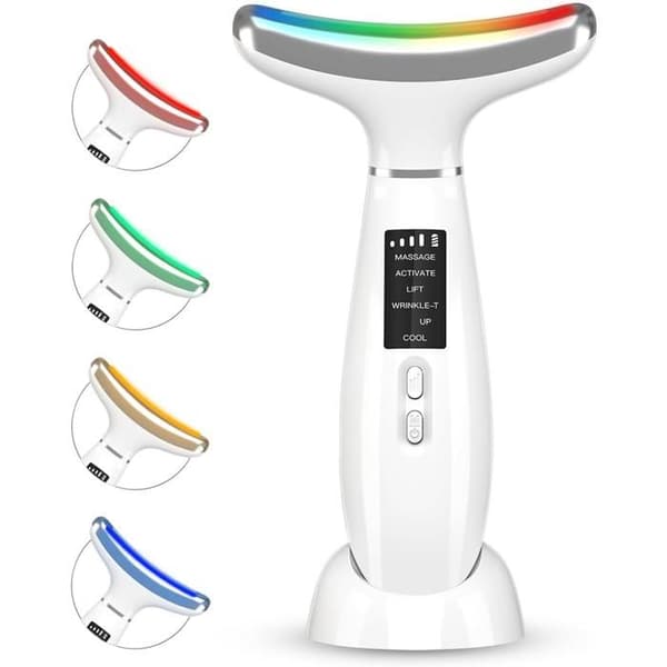 Rødlysterapi til ansigt og hals. Beroligende og afslappende anti-aging ansigtsbehandling med LED-terapi 4 (Rød)