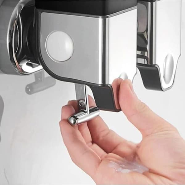 Väggmonterad Tvåldispenser - LARGEIGHT - 1000 ml - Silver - Enkel att Installera - Modern Design