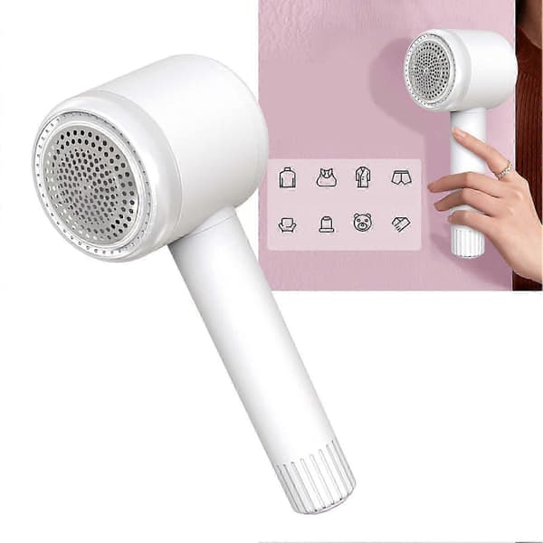 6-blads stofflobarbermaskin med lofjerner Type C-lading Hvit klesfjerner Trimmer 350mah