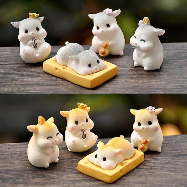 Mini Hamsterdyr Naturfigurer Kagepynt, Samlelegetøj