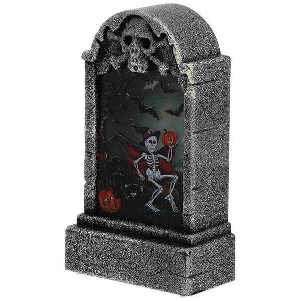 LED Halloween gravstensformet lampe til bordpynt Plastdekoration 1 stk