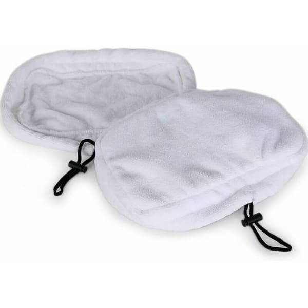 Sett med 5 universelle vaskbare mikrofiber erstatningsputer for dampmopper, 27 x 16 cm (hvit)