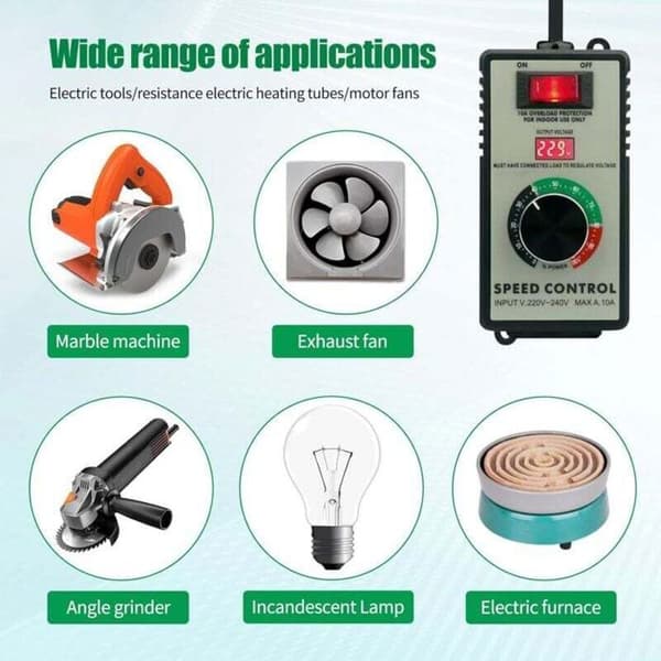 4000W 220V 10A Hastighedsregulator, Spændingsregulator til Elværktøj