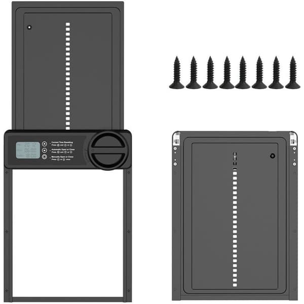 Automatisk hønsehusdør – Programmerbar timer via app – Aluminiumslegering – Vanntett LCD-skjerm – Rask 10-minutters installasjon
