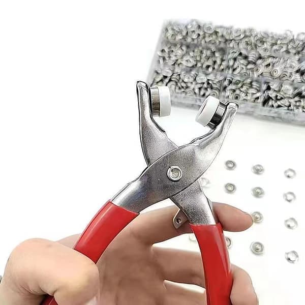 Pliers Press Tool Kit 9.5mm Diameter Multifunction Easy to Install Portable Snap Button Kit for Clothing Store with Pliers 150 Sets Buttons