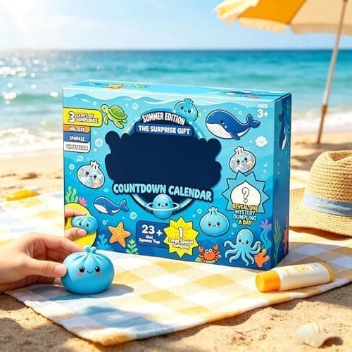 Dumpling Squishy -joulukalenteri – 24 päivän yllätysfidget stressin lievitykseen