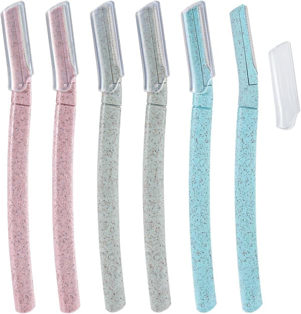 Ansiktsrakhyvlar – 6-pack dermaplaning rakhyvlar för kvinnor, ögonbryn och persikofjun
