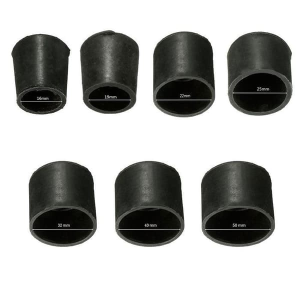 25 mm rund gummikappe til stole-/bordben