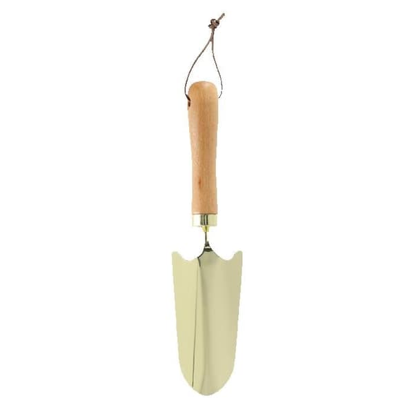 Håndspade - HAGEREDSKAPER - Gull/Beige - Rustfritt stål - Bøkehåndtak - 32,7 cm