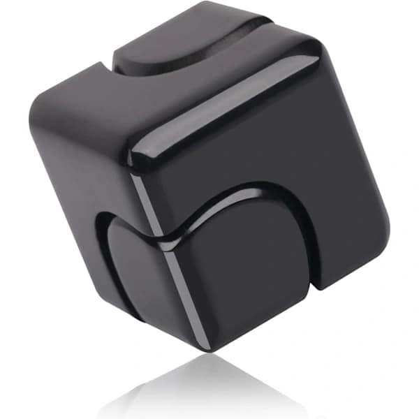 Fidget Cube Spinner – 4-i-1 metal anti-angst fokuslegetøj til skrivebord og EDC – Sort