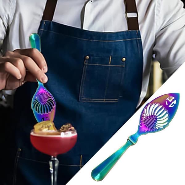 Absintskje, 304 rustfritt stål, hul design, barkverktøy, for cocktailer og buffeter