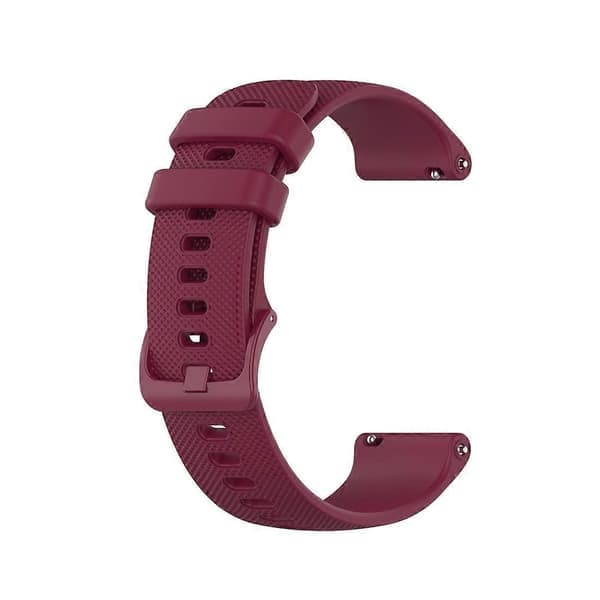 Til Garmin Vivoactive 4 22mm Silikonerem Vinrød Wine Red
