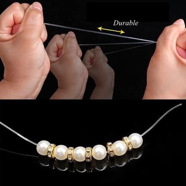 Elastisk snor for armbånd 100m*1mm Gjennomsiktig Elastisk Snor Slitesterk