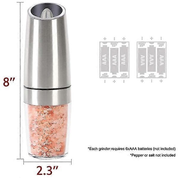 Elektrisk salt- og pepperkvern, med justerbar grovhet