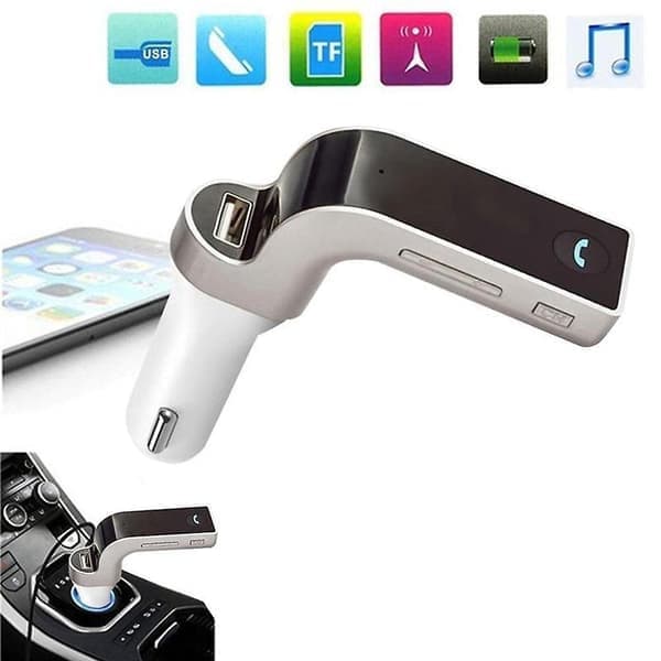 G7 Bluetooth bilsett Håndfri FM-sender Radiospiller Lader - USB som vist