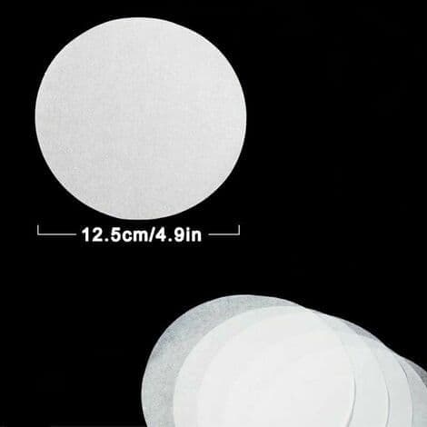 500 ark non-stick papir, diameter 12,5 cm, strimlet bøfpapir, hamburgerplade