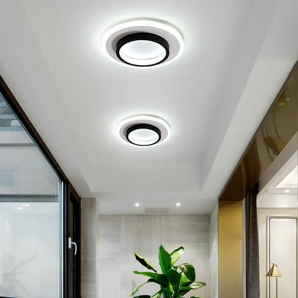 Modern Rund LED Taklampa 20W - Enkel Installation - för Sovrum, Vardagsrum (Vit)